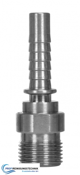 Pressnippel aus Edelstahl / Flachdichtend